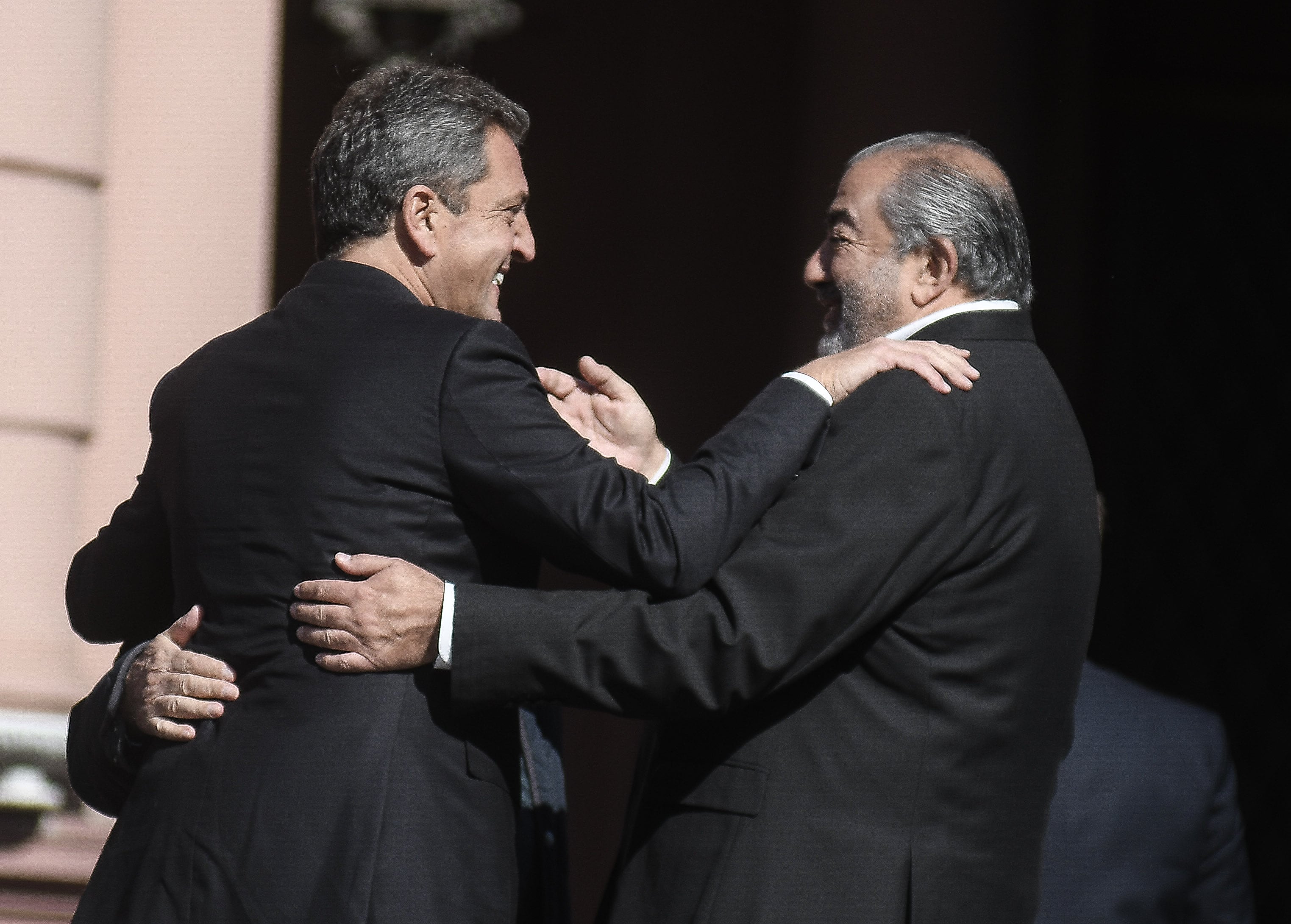 El secretario general de la CGT, Héctor Daer, junto al ministro de Economía, Sergio Massa - Foto archivo Federico López Claro