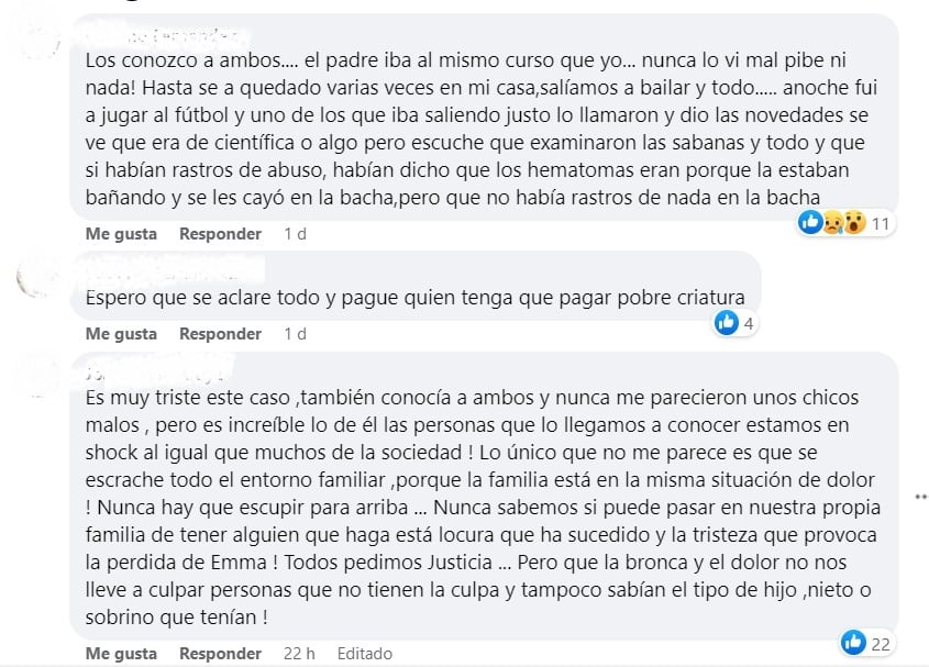 Indignación en redes por los acusados de asesinar a su beba en Las Heras: “Justicia” (Facebook)