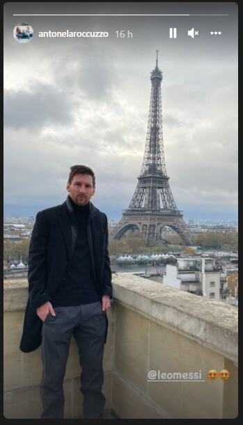 Leo Messi y Antonela Roccuzzo disfrutaron de una cena romántica con la Torre Eiffel de fondo