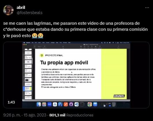 El usuario de Twitter @fostersbeals compartió el video. Foto: captura.