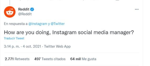 La red social del pajarito se aprovechó de la caída de Facebook y otras plataformas se sumaron a la 'gastada'.