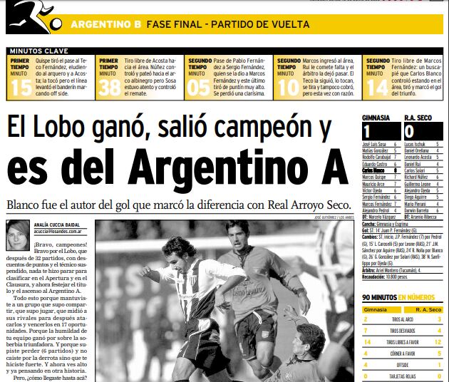 Así lo cubrió el Suplemento Más Deportes de Diario Los Andes. Periodista: Analía Cuccia.