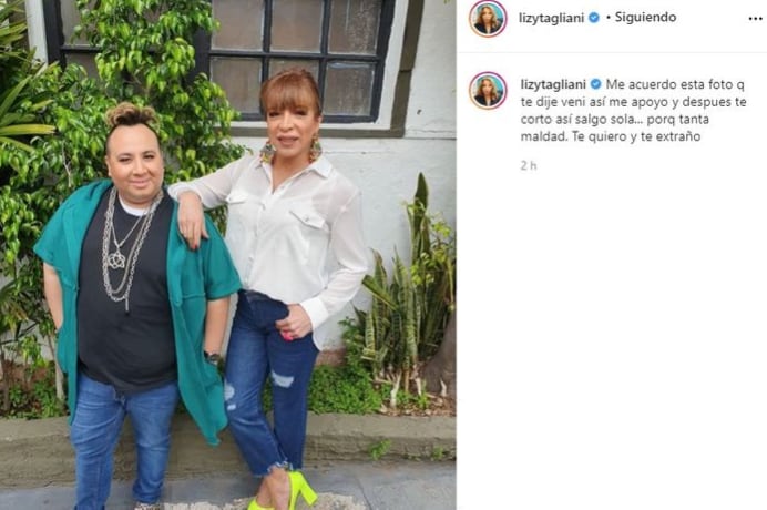 Lizy Tagliani se volcó a las redes sociales y recordó a su gran amiga