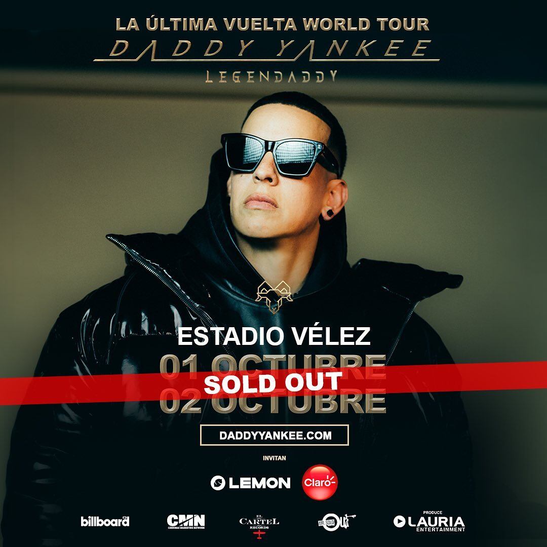 Se agotaron las entradas para ver a Daddy Yankee en Argentina este 2022 (Prensa)