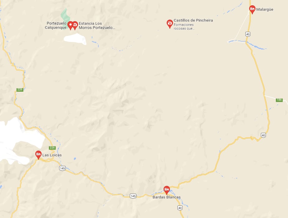 Desbarrancaron en la cordillera y sobrevivieron 3 días en la camioneta, con temperaturas bajo cero. Foto: Google Maps.