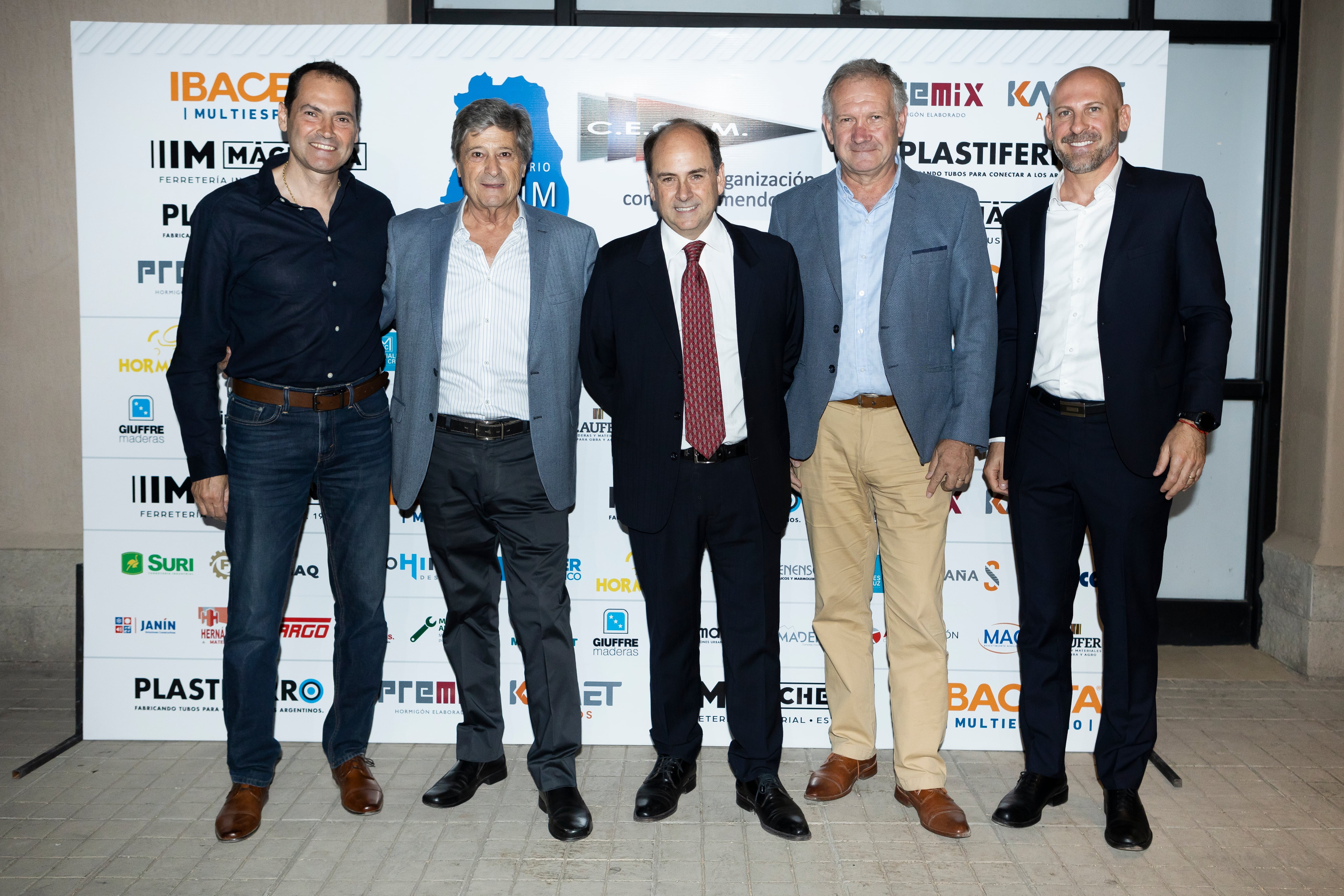 Mauricio Badaloni, Rolando Baldasso y Fernando Da Fré, junto a Atilio Calzetta y Dalmiro Barbeito.