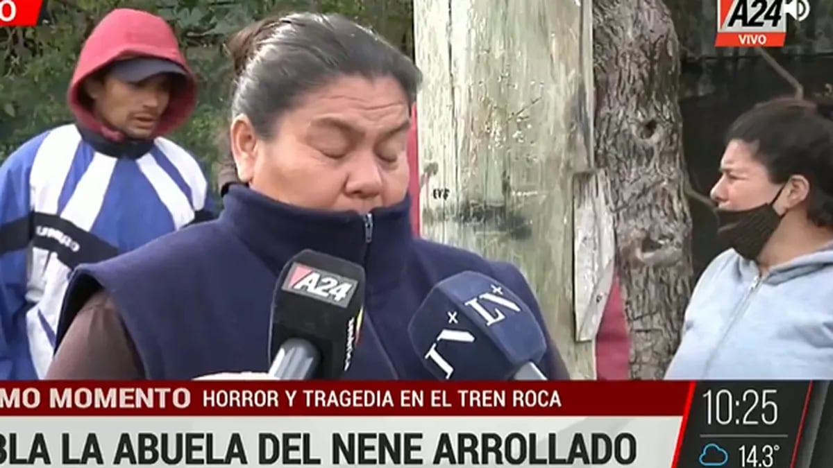 Habló la abuela del nene arrollado por el tren Roca: "Mi hija no quiere creer que su hijo está muerto" (Foto: captura de TV).