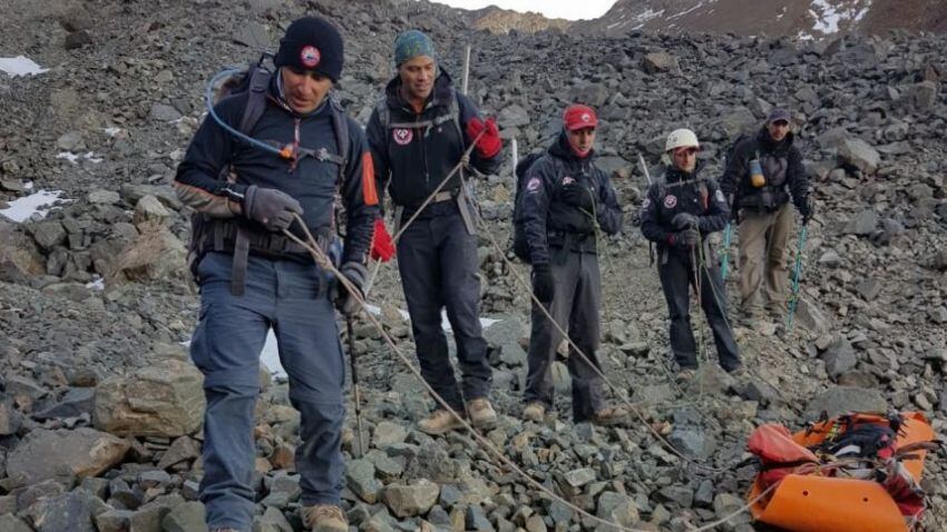 En mayo de 2019 se rescató el cuerpo del andinista español Mateo Parrilla, desaparecido desde enero de 1990, también en el Cordón del Plata. Foto: Archivo / Los Andes.