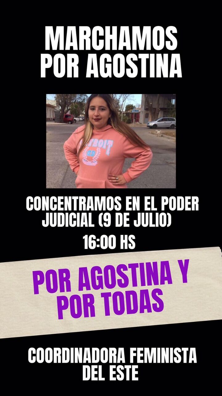 Marcha en pedido de justicia por Agostina Trigo.