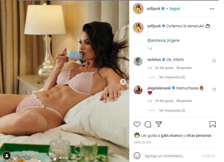 Jujuy Jiménez compartió una producción sensual en lencería