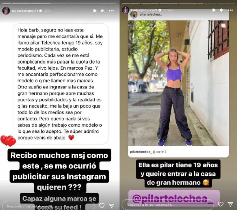 El granito de arena de Barby Franco en las redes.