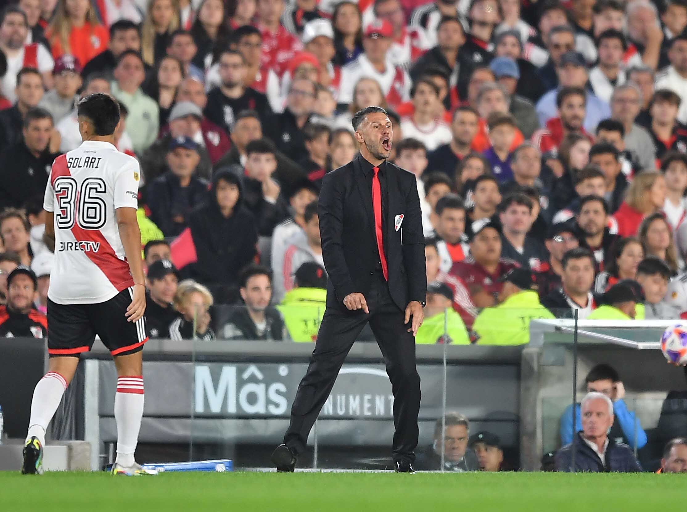 Solari y Demichelis en el River - Boca en el Monumental. 