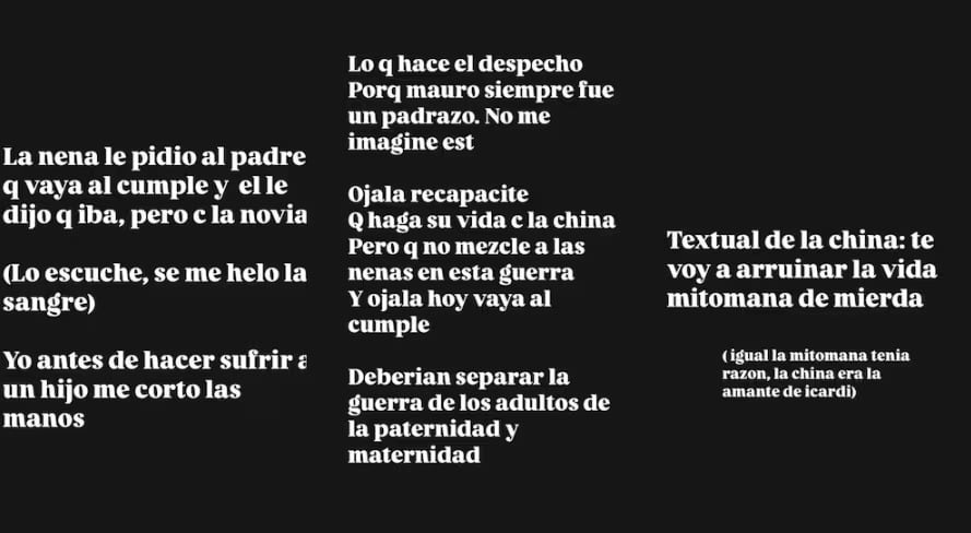 Se filtraron algunos mensajes que hacen mayor el conflicto.