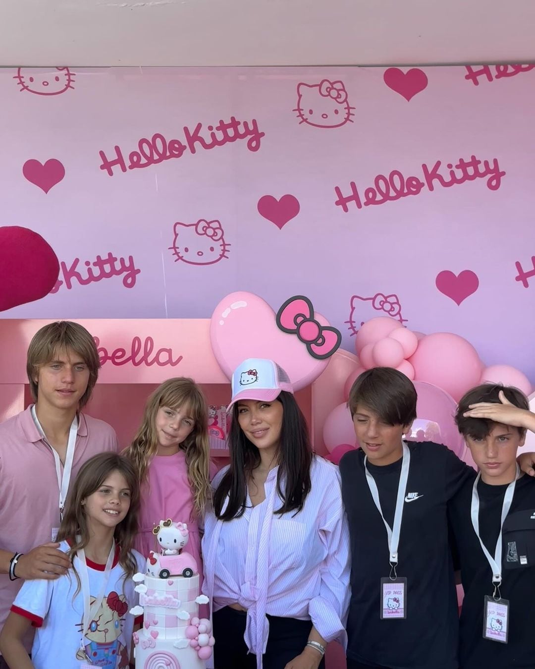 El increíble cumpleaños de Hello Kitty de Isabella, la hija de Wanda Nara y Mauro Icardi. Gentileza Instagram.