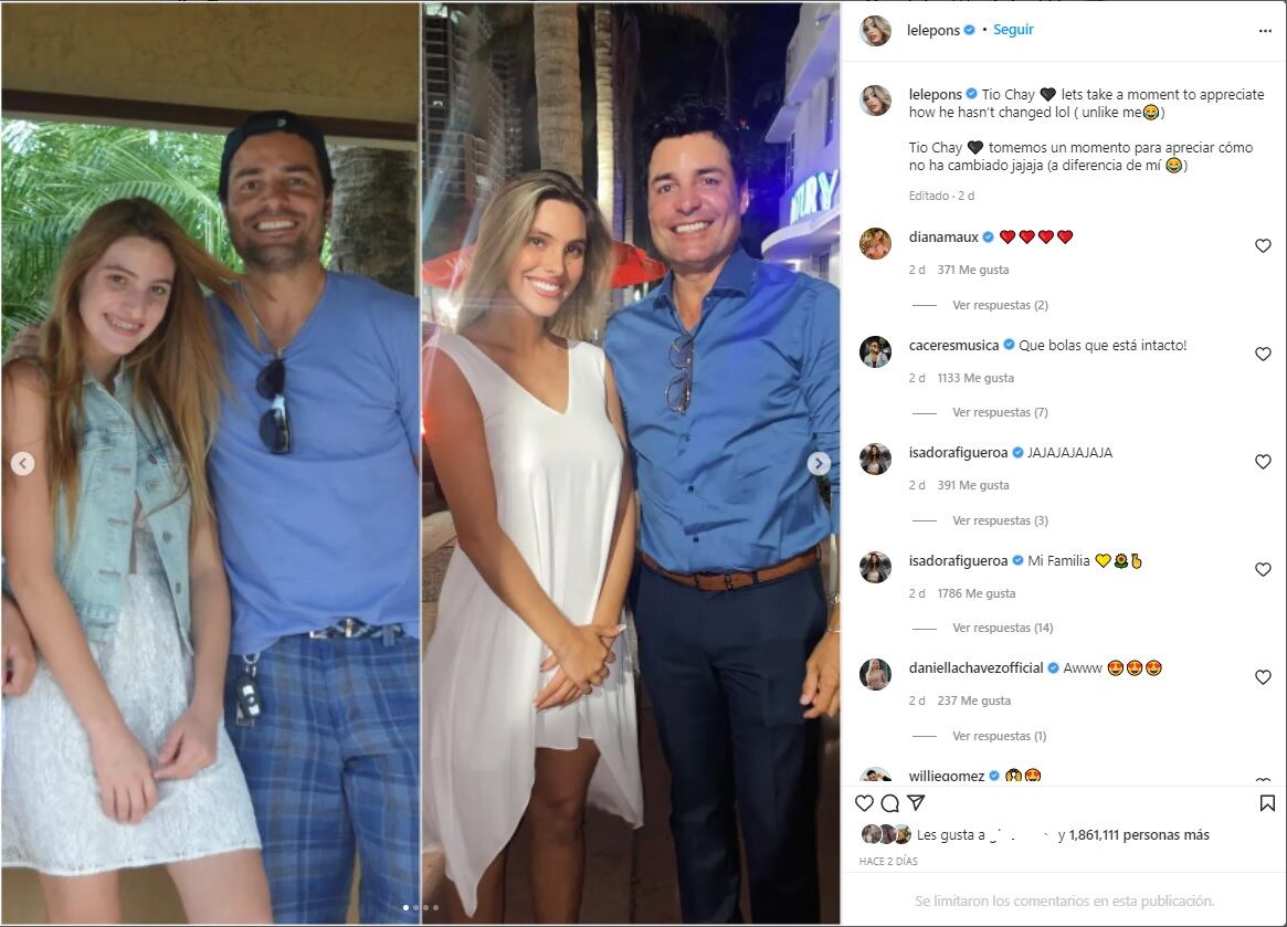 A Chayanne no le pasa el tiempo: las pruebas de Lele Pons.