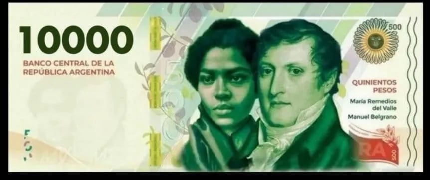 Nuevo billete de $10.000. Foto: El Territorio