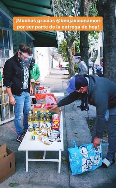 El actor chileno se sumó a la cruzada solidaria.