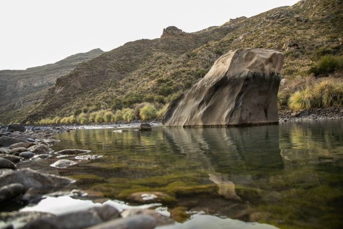 El río Diamante, donde se proyecta la presa El Baqueano. Prensa Gobierno.