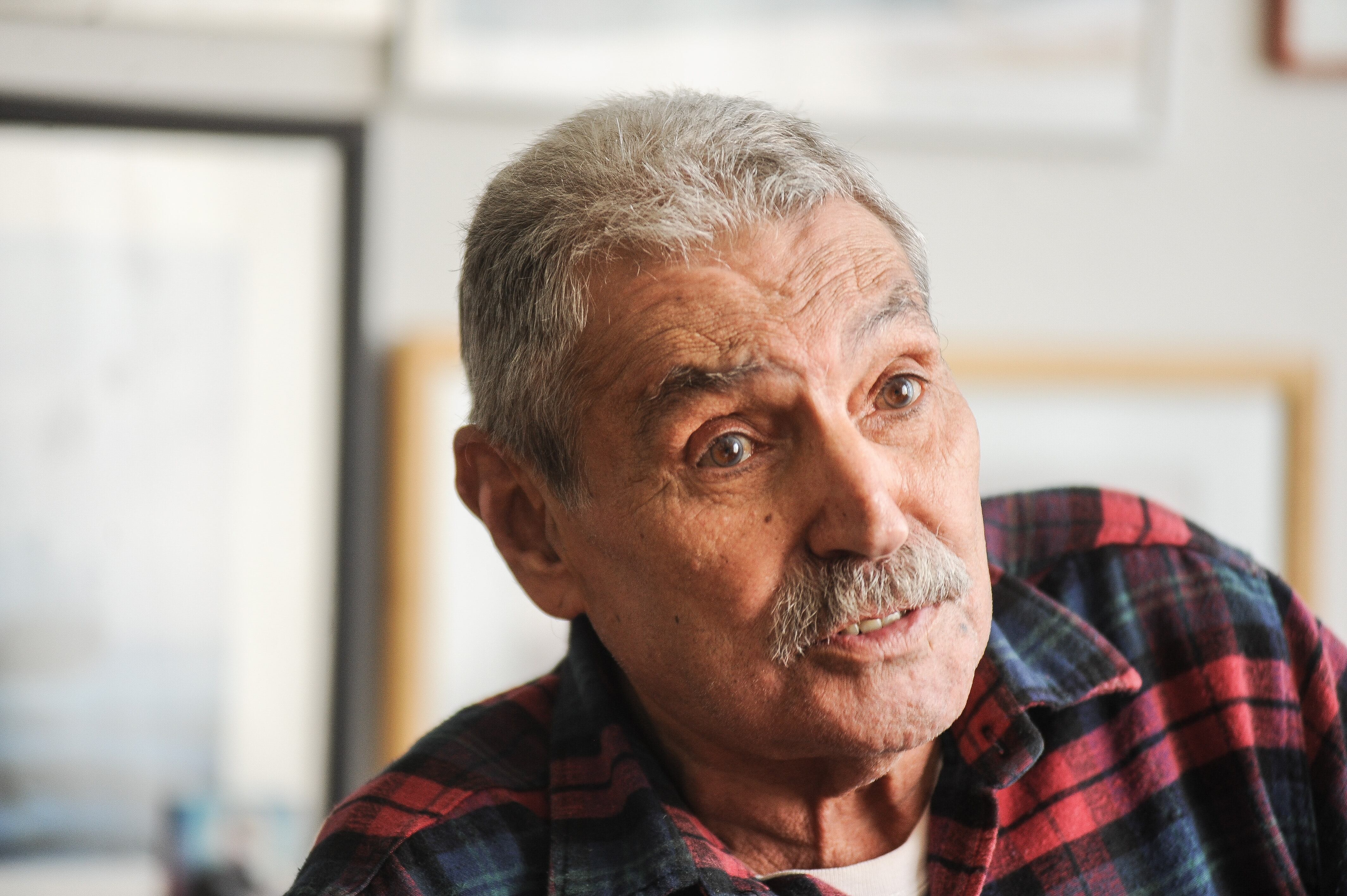 José "Pepe" Parada, hoy es secretario del Centro de Civiles Veteranos de Guerra “Operativo Malvinas”. Fue marino mercante. Foto Federico López Claro. 