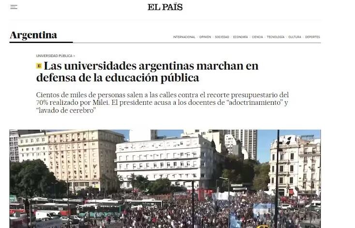 Medios internacionales reflejaron la marcha universitaria federal