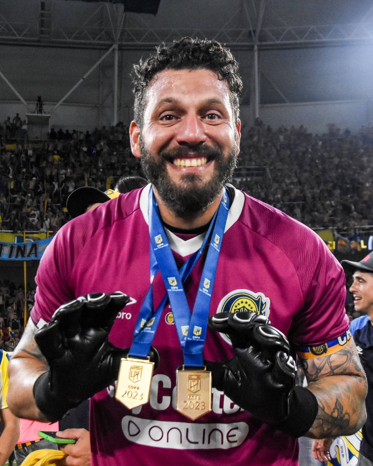 Jorge Broun salió campeón de la Copa de la Liga Profesional 2023 con Rosario Central.