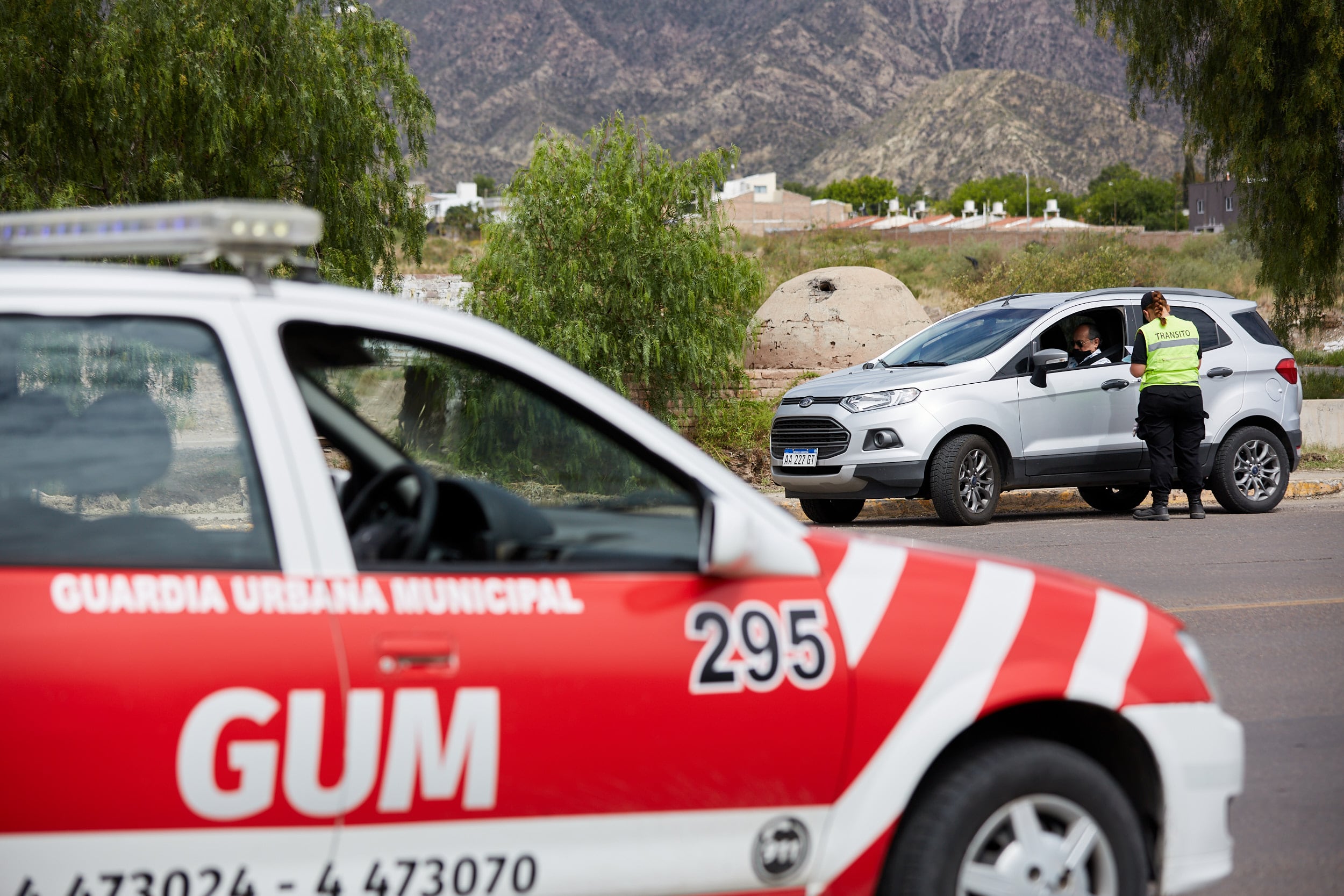 La Guardia Urbana Municipal también cumple tareas viales. Foto: Prensa Las Heras