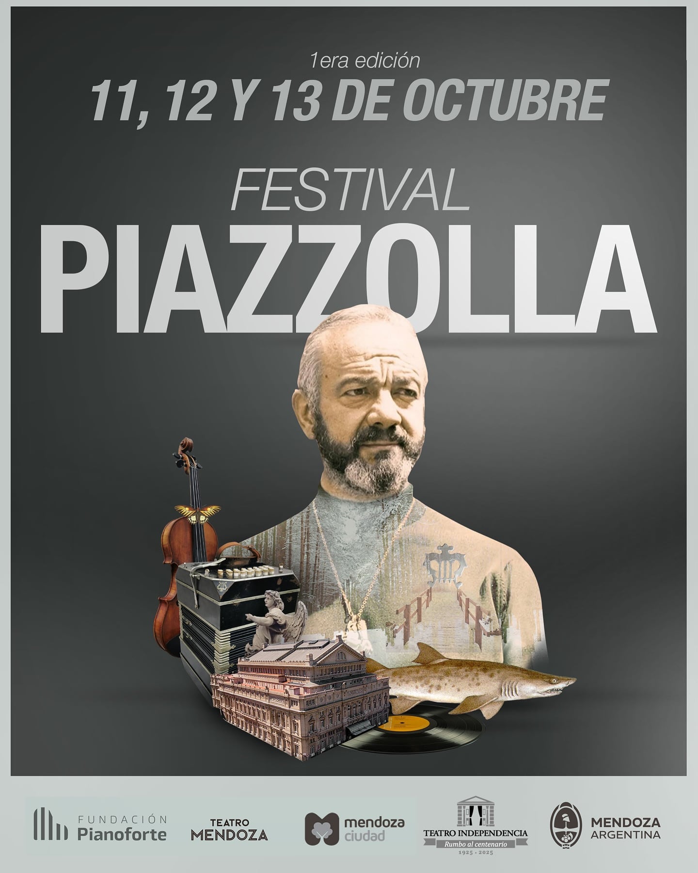 Afiche del primer Festival Piazzolla.