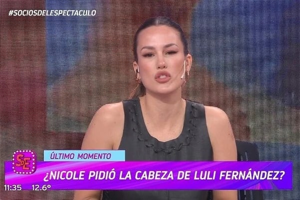 La panelista le envió un mensaje a Neumann desde el programa en el que reveló el descontento de la producción de "Los 8 escaclones del millón" con la modelo. (Gentileza Clarín).