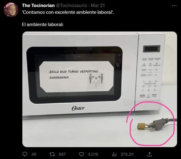 La imagen se viralizó y fue producto de memes. Foto: Twitter/@tocinosaurio