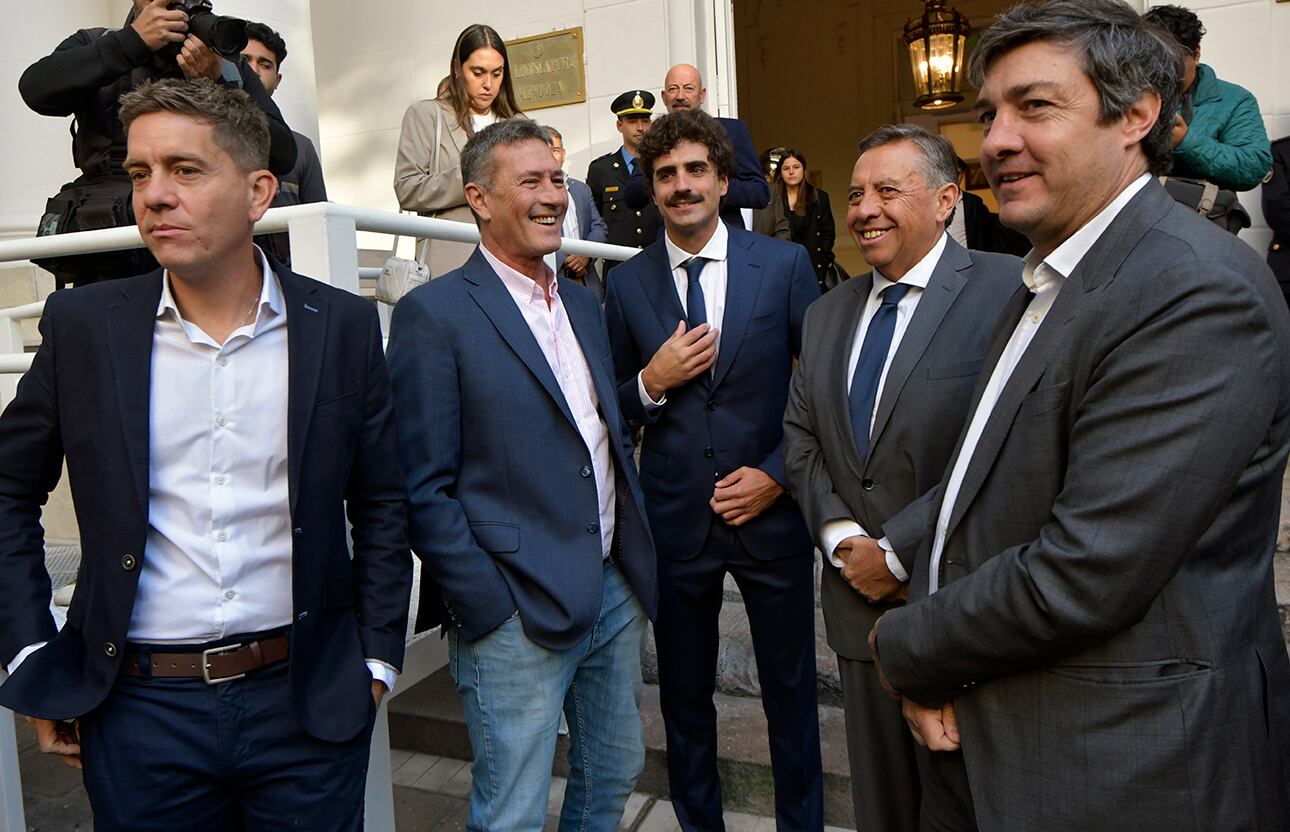 El gobernador Rodolfo Suárez dio el último discurso de apertura de la Asamblea Legislativa 2023 en la Legislatura de Mendoza Alejandro Bermejo 
Foto: Orlando Pelichotti
