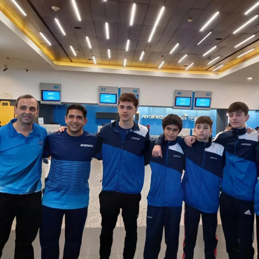 El equipo Argentino, con Matías Alto, en el Sudamericano U15 que se está desarrollando en Perú.