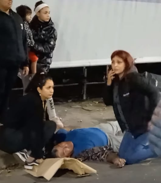 Uno de los heridos en la manifestación. Foto Captura: El Cuatro TV