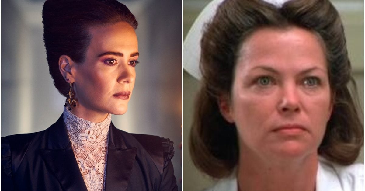 Sarah Paulson y Louise Fletcher, ambas en el papel de Mildred Ratched y con 45 años de diferencia.