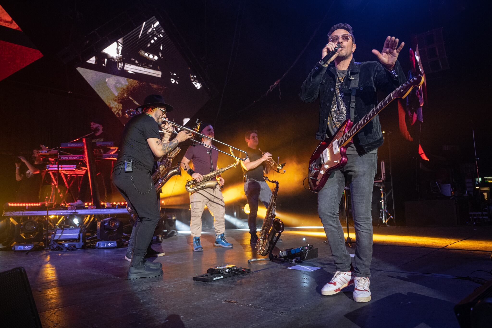 La banda en el Estadio Luna Park. |Gentileza: Agustin Dusserre.