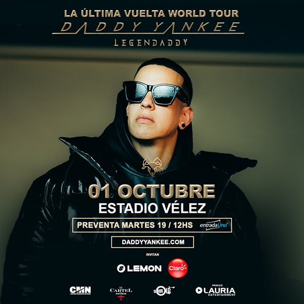 Daddy Yankee en Argentina, en el estadio de Vélez.