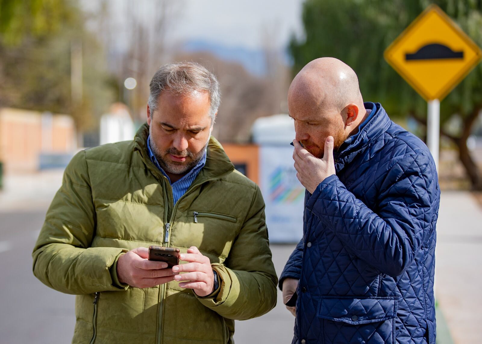 Stevanato y Allasino recorrieron el avance de las obras en calle Paso