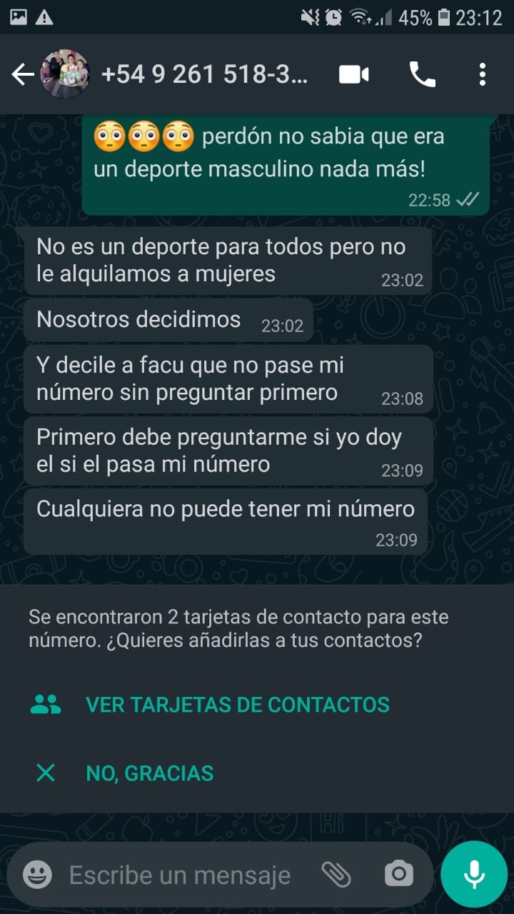 Segundo mensaje de Martínez a la joven discriminada.