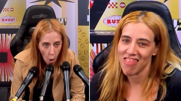 Juliana Gattas sorprendió a todos en Luzu (Captura de video)