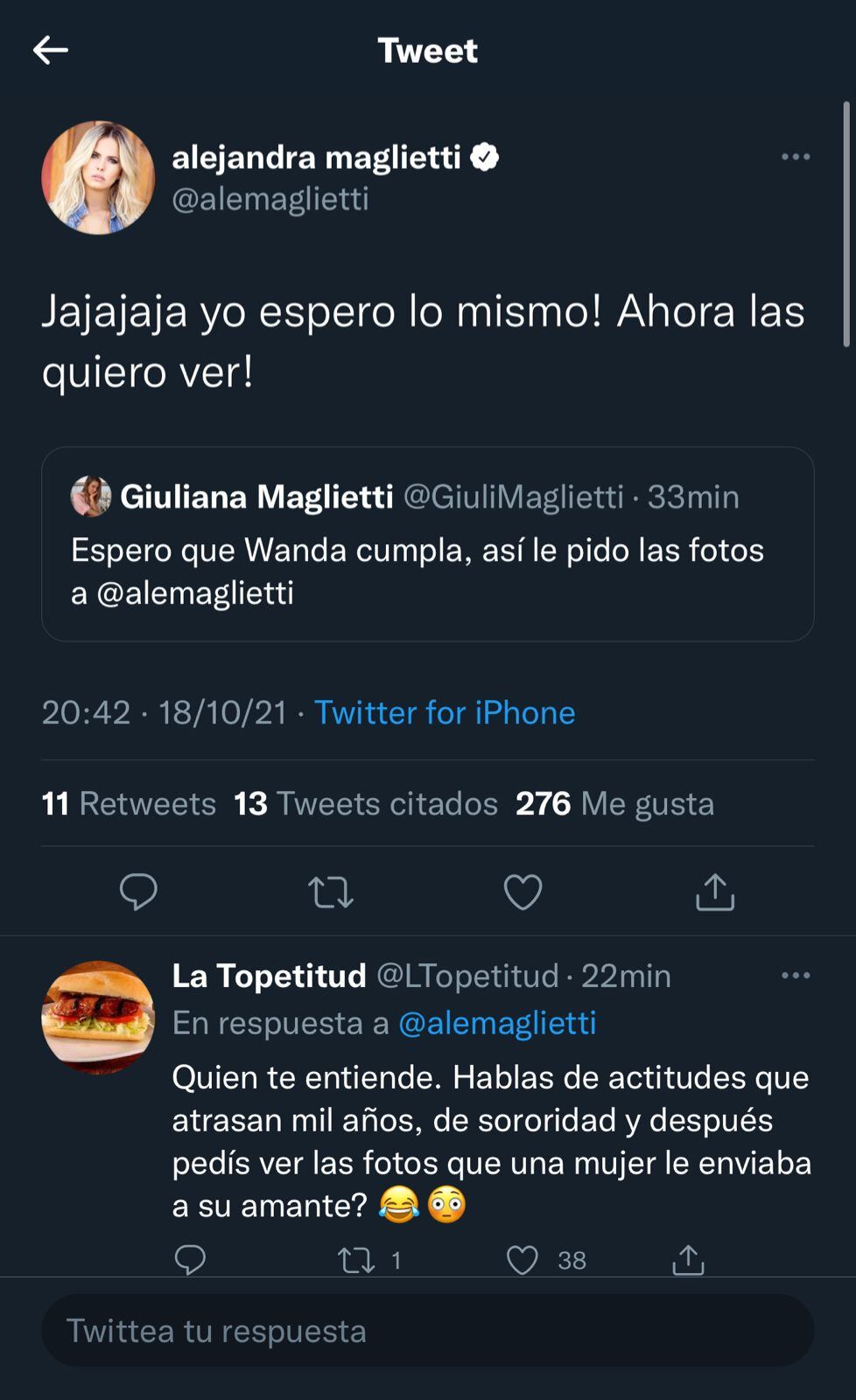 Wanda Nara sin filtros contra Alejandra Maglietti por la China Suárez.