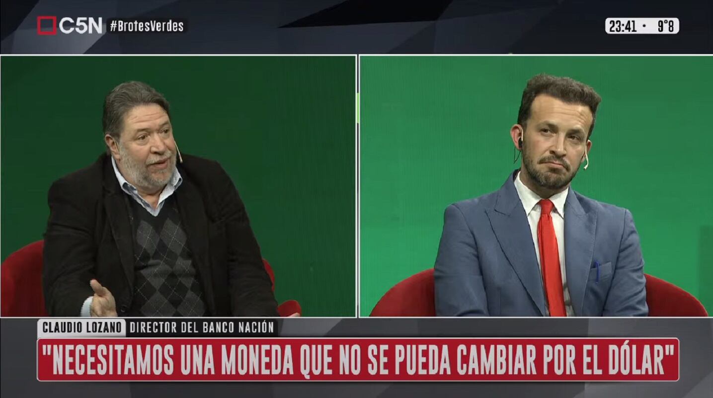 El director del Banco Nación, Claudio Lozano, propuso crear una nueva moneda que "no se pueda cambiar por dólar" - C5N  