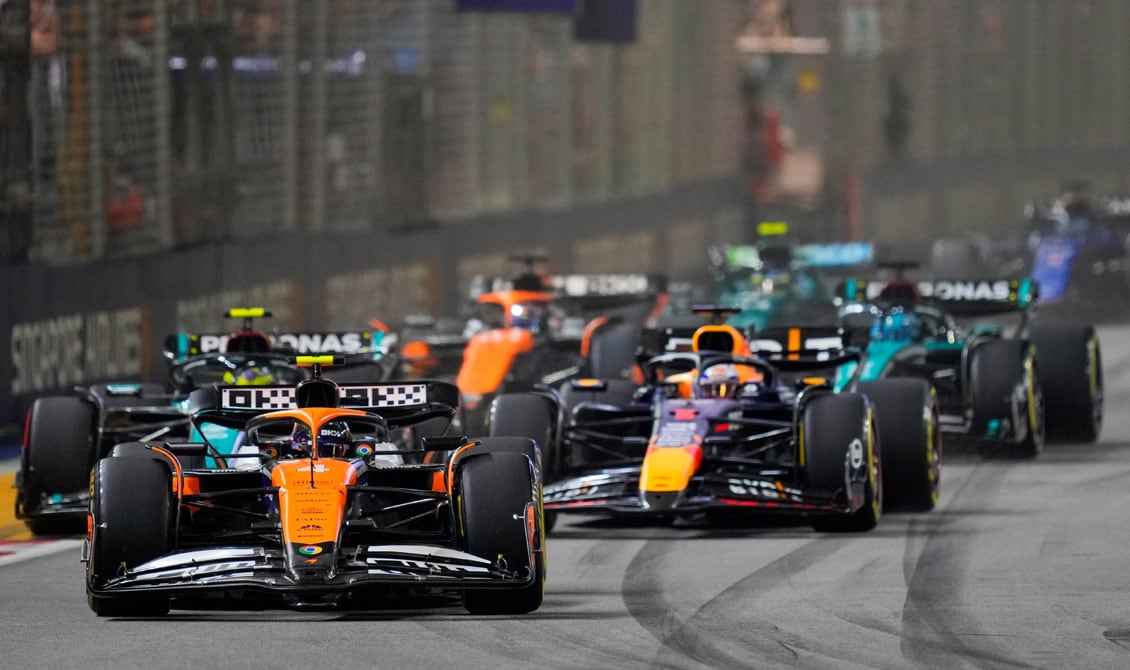 La F1 pasó este domingo por Singapur y ahora se trasladará a Estados Unidos (Foto: AP).