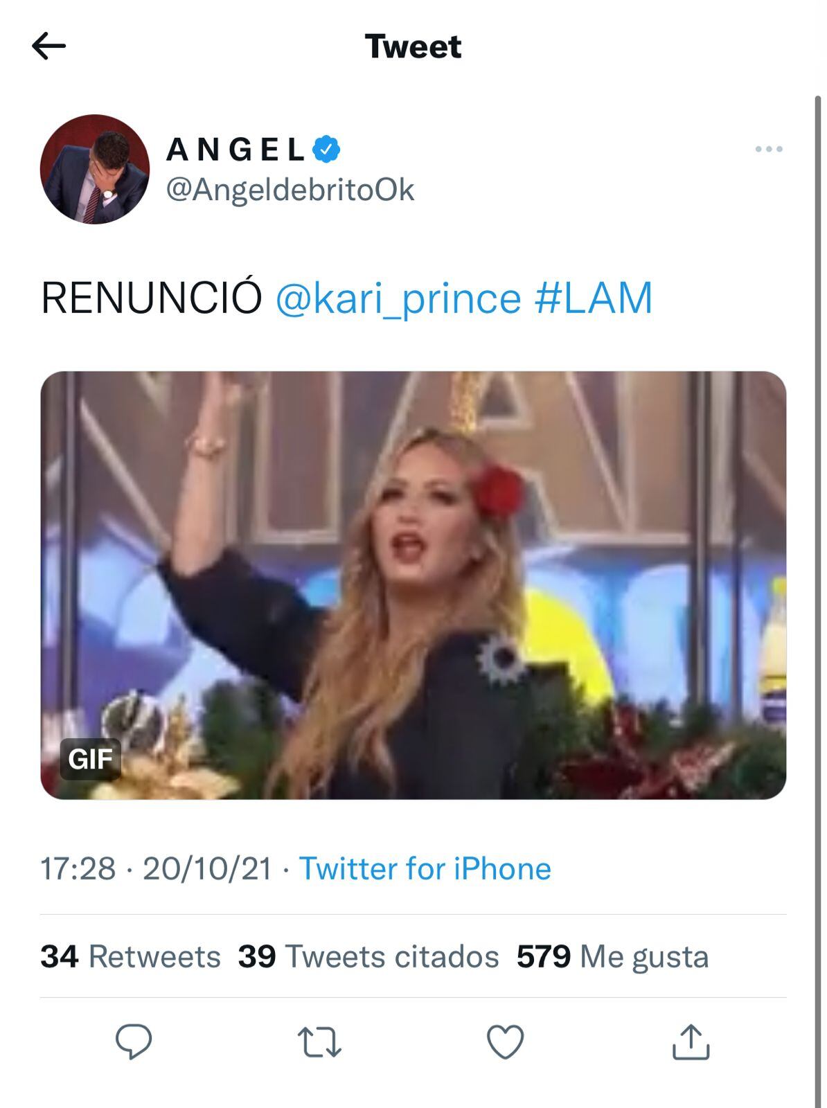 Ángel de Brito reveló que Karina La Princesita renunció a Showmatch.