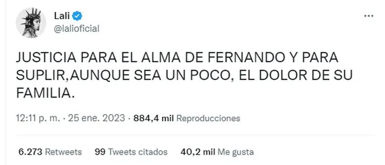 Lali Espósito y otros famosos se manifestaron frente a las asesinas de Lucio Dupuy.