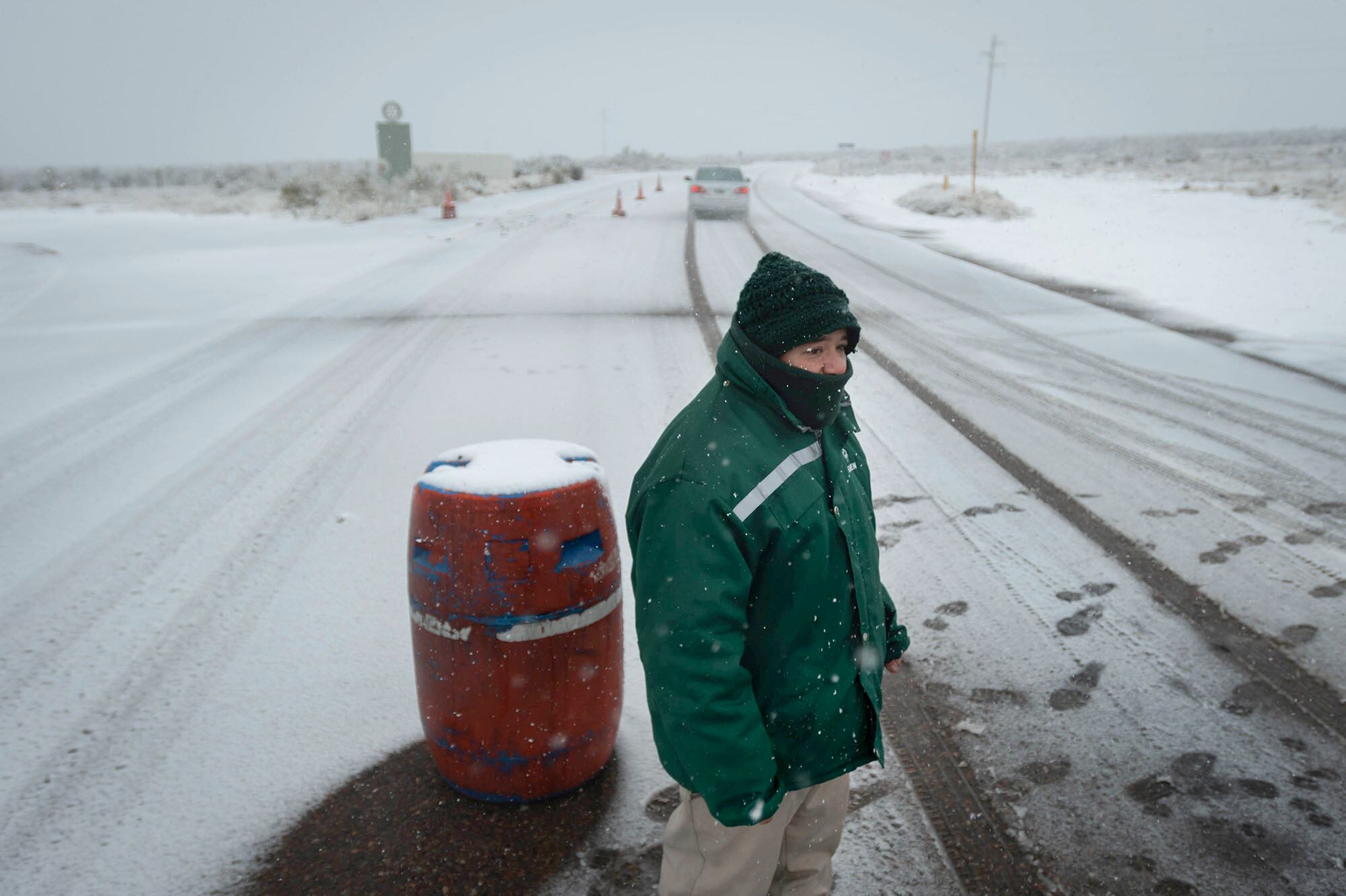 Cortaron la ruta 86 por las intensas nevadas que une San José con Ugarteche.