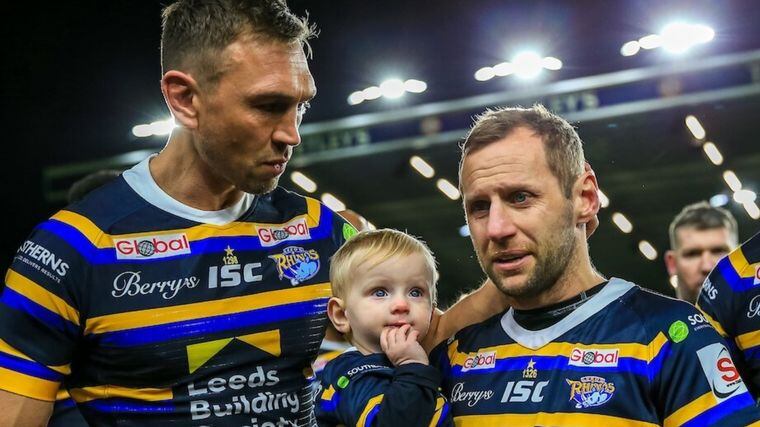 Kevin Sinfield y Rob Burrow jugaban en el seleccionado nacional de rugby Leeds Rhinos. Foto: Gentileza Cadena 3