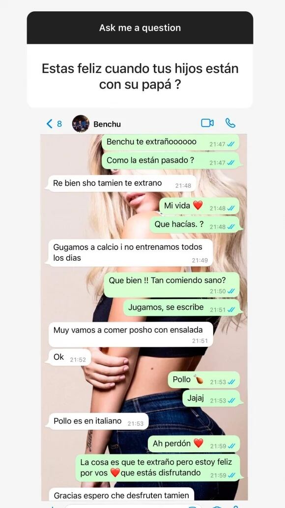 Conversación entre Wanda y sus hijos