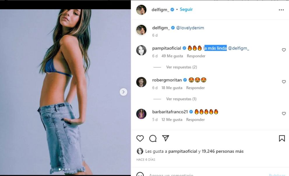 El comentario de Pampita