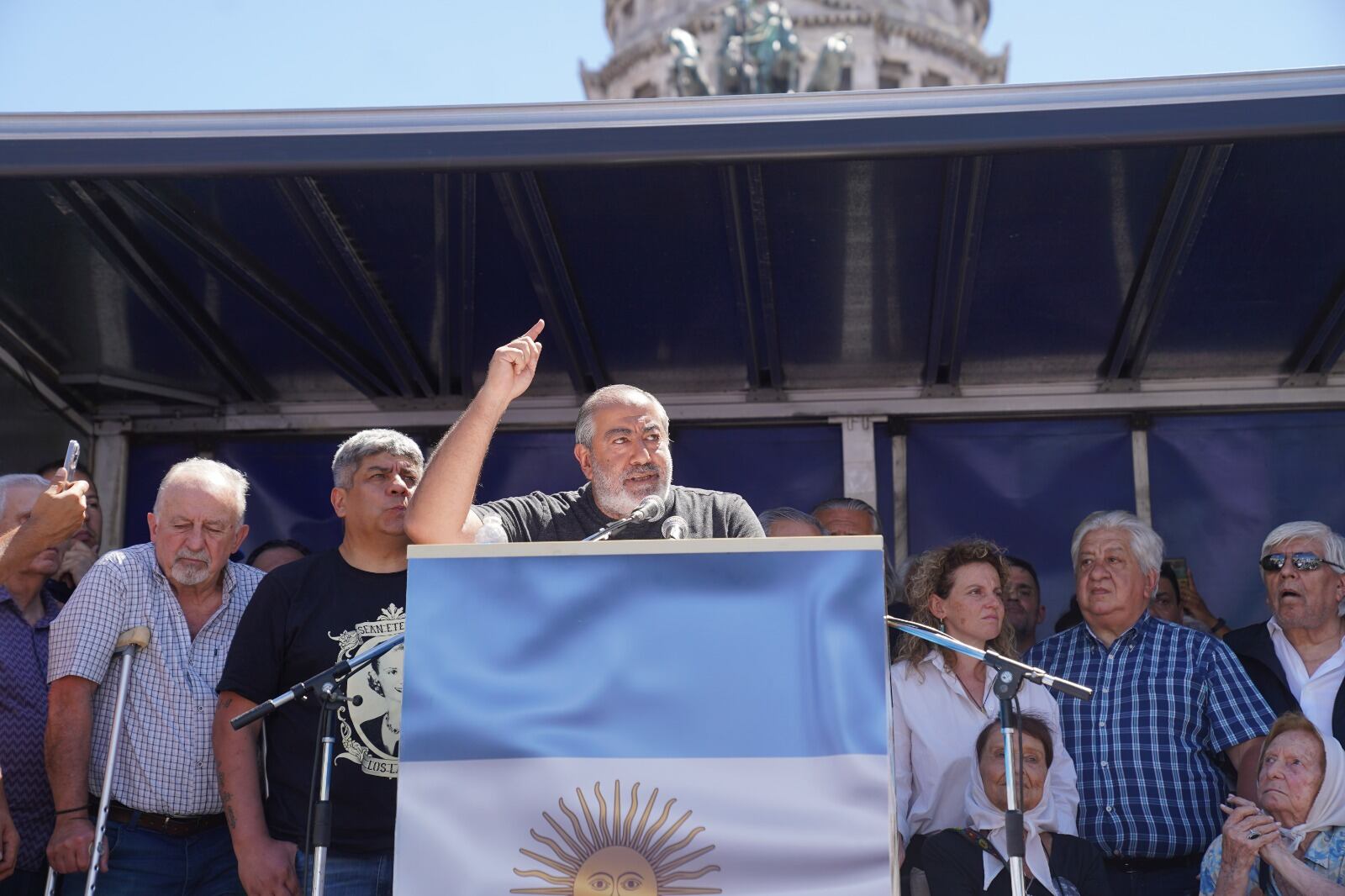 Héctor Daer, en el acto de la CGT.