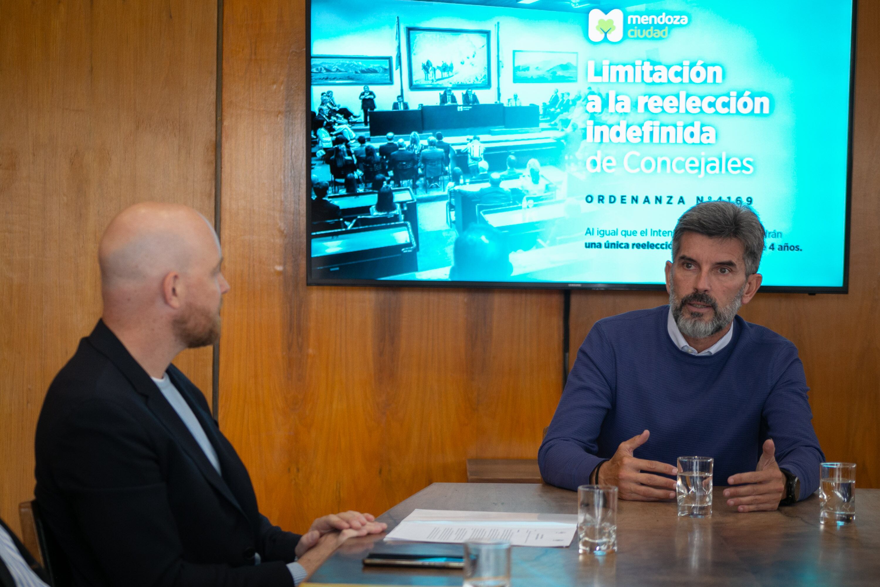 El intendente Ulpiano Suarez y su par de Luján, Esteban Allasino. Foto: Municipalidad de Ciudad.