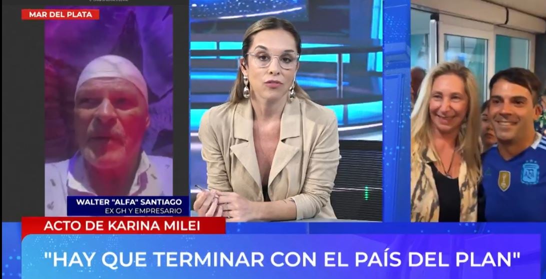 El mediático estuvo apoyando a Karina Milei en Mar del Plata.